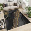 Modern Light Luxury Texture Area Rug, Black Gold Marble Pattern Indoor Non-Slip Kids Rugs, Machine Washable Breathable Durable Carpet for Front Entrance Floor Decor,6 x 8ft view 3