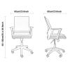 Office Chair Gaming Chair Computer Chair Ergonomic Computer Chair Height Adjustable Adults Desk Chair,Mesh Game Chair,Comfortable Upholstered Executive Swivel Chair for Gaming or Home O view 2