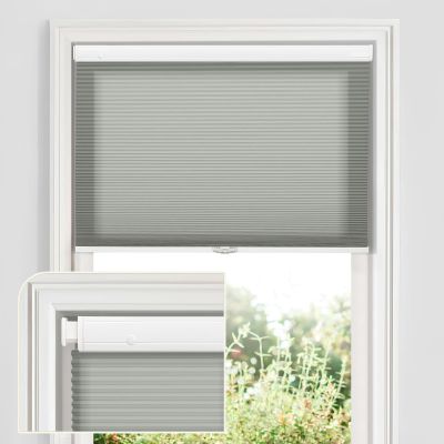 MiLin Cordless Cellular Shades No Tools No Drill Blinds for Windows Shades for Indoor Windows Magnetic Door Blinds (Light Filtering - Gray, 17 1/2" W x 48" H)