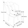 Office Chair Gaming Chair Computer Chair Velvet Vanity Chair,Upholstered Cute Accent Chair Wide Side Modern Kitchen Dining Chair with Golden Legs,Tufted Makeup Chairs Fluffy Petal Chairs for view 2