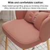 Office Chair Gaming Chair Computer Chair Velvet Vanity Chair,Upholstered Cute Accent Chair Wide Side Modern Kitchen Dining Chair with Golden Legs,Tufted Makeup Chairs Fluffy Petal Chairs for view 4