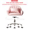 Office Chair Gaming Chair Computer Chair Velvet Cute Office Chair,Adjustable Swivel Chair Mid-Back Upholstered Executive Chair for Home Study,Ergonomic Computer Chair Modern Desk C view 3