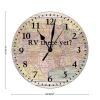 ArogGeld PVC Clock There Yet Hanging Clock World Map 10in Silent Non-Ticking Battery Operated Funny Large Wall Clock Decoration for Home Living Room Dining Bedroom Kitchen Housewarming Gift view 2