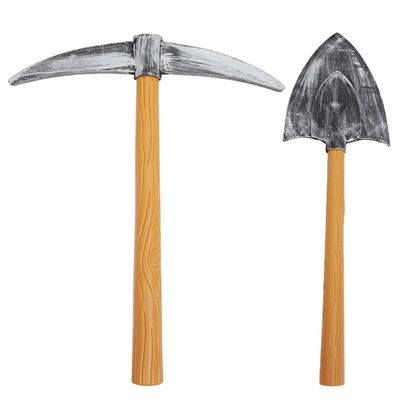 PRETYZOOM Pickaxe Spade Costume Prop Set 2Pcs Toy Miner Pickaxe Spade Party Favor Supplies for Stage Performance and Photo Booth Decoration 19.29X16.53X1.77In
