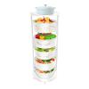 AngelcityCC 5 Tier Rotating Storage Rack for Kitchen, Fruit Vegetable Kitchen Rotating Storage Rack with Wheels, Household Organization Shelf Corner Shelves for Living Room view 2