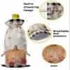 1 PCS Wine Bottle Bags, Fall Thanksgiving Wine Bottle Cover with Drawstring, Autumn Pumpkin Flower Leaves Plaid Check Gift Bag for Champagne, Wedding, Birthday, Party view 3