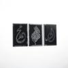 iwa concept Allah (SWT) and Prophet Muhammad Names Wooden Acrylic Islamic Wall Decor | Set of Basmala | Ramadan Decorations | Gift for Muslims | Quran Art (11" x 16" | 27 x 40 cm | Silver Black) view 1