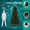 Cynthia 7.5ft Prelit Aritificial Christmas Tree with 3661 Branch Tips, 800 Warm Lights and Metal Stand, 60" Wide Realistic Rustic Christmas Tree with Lights by Naomi Home view 2