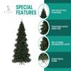 Cynthia 7.5ft Prelit Aritificial Christmas Tree with 3661 Branch Tips, 800 Warm Lights and Metal Stand, 60" Wide Realistic Rustic Christmas Tree with Lights by Naomi Home view 3