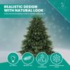 Cynthia 7.5ft Prelit Aritificial Christmas Tree with 3661 Branch Tips, 800 Warm Lights and Metal Stand, 60" Wide Realistic Rustic Christmas Tree with Lights by Naomi Home view 4