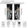 African Wild Animal Black Lion Curtains for Bedroom - Cool Gold Crown Design Wildlife Angry Lion Window Treatment,Energy Saving Thermal Insulated Grommet Top Blackout Curtains 63L x 21W 2 Panels view 2