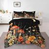 Mushroom Comforter Set Full Size Red Mushroom Print Bedding for Boys Girls Natural Wild Fungus Bedding Comforter Sets Boho Butterfly Decor Duvet Insert Bohemain Botanical Plants Mushroom Quilt 3 Pcs view 1
