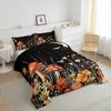 Mushroom Comforter Set Full Size Red Mushroom Print Bedding for Boys Girls Natural Wild Fungus Bedding Comforter Sets Boho Butterfly Decor Duvet Insert Bohemain Botanical Plants Mushroom Quilt 3 Pcs view 2