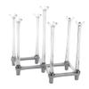 BEIJIALY Retractable Cup Drying Rack, Mug Draining Organizer, Drinking Glass Bottle Drainer Stand Water Mug Goblet Holder Organizer for Kitchen Countertop(Light Gray) view 1