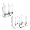 BEIJIALY Retractable Cup Drying Rack, Mug Draining Organizer, Drinking Glass Bottle Drainer Stand Water Mug Goblet Holder Organizer for Kitchen Countertop(Light Gray) view 4