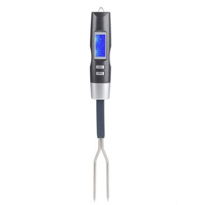 Meat Thermometer Digital BBQ Food Thermometer Fork, Instant Read BBQ Meat Thermometer with LCD Display, Kitchen Thermometer Probe with Long Fork for Grilling Barbecue and Cooking