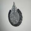 iwa concept Metal Ayatul kursi | Islamic Ramadan Wall Decorations | Modern Muslim Housewarming Gift | Arabic Calligraphy | Quran Wall Art | (In Silver Out Black, XL (35.5"x27.5")) view 4