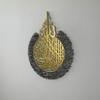 iwa concept Metal Ayatul kursi | Islamic Ramadan Wall Decorations | Modern Muslim Housewarming Gift | Arabic Calligraphy | Quran Wall Art | (In Gold Out Black, XL (35.5"x27.5")) view 2