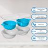 Egg Boiler for Microwave, Perfect Double Egg Poacher, Egg Boiler Cups, Draining egg boiler, Microwave eggs poacher, Double Egg Cups for Boiled Eggs, Egg Boiler Set, Blue view 3