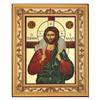 Needzo Christ The Good Shepherd Authentic Greek Orthodox Catholic Byzantine Icon Gold Framed Gold Foil - Wall Hanging and Standing 7 1/4 Inch, Religious Gift view 1