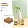 NOLITOY 5pcs Square Display Stand for Flower Pots and Statues Rustic Teapot Base Craft Riser for Home and Garden Decor Natural Wood Finish view 2