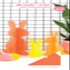 C.R. Gibson Kailo Chic Acrylic Bunny Spring and Easter Decorations, Sizes Vary, Coral, Orange and Yellow, 3 Pieces view 1