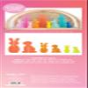 C.R. Gibson Kailo Chic Acrylic Bunny Spring and Easter Decorations, Sizes Vary, Coral, Orange and Yellow, 3 Pieces view 2