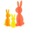 C.R. Gibson Kailo Chic Acrylic Bunny Spring and Easter Decorations, Sizes Vary, Coral, Orange and Yellow, 3 Pieces view 3
