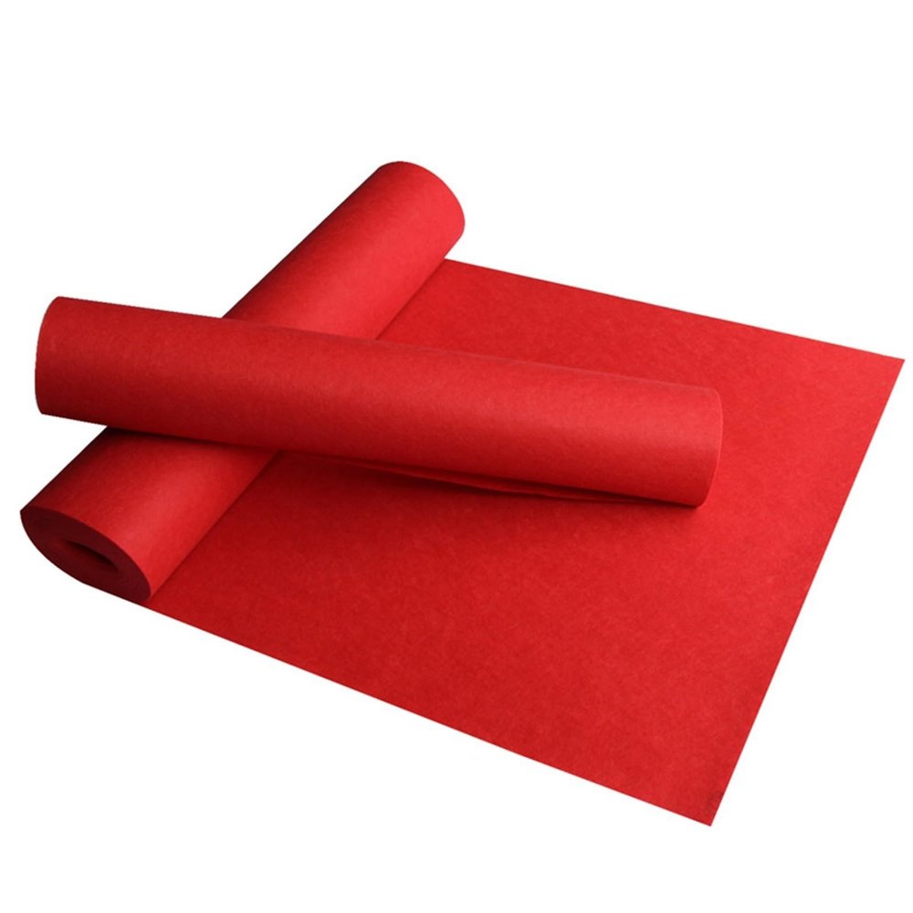 Lanmmraifc Wedding Aisle Runner Carpet, 2mm Polyester Event Reception Walkway Runner, Non-Slip Red Bridal Runway Rugs for Weddings Beach Hallway Carpets (Size : 1x10m)