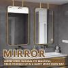 Gaommini Vanity/Makeup Mirror Ceiling Hanging Rod Mirror with Double Boom, Gold Metal Frame Mirrors for Bathroom Entry Living Room Mounted Mirror for Ceiling - Rectangle (Size : 40cmx60cm) view 4