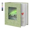 Yopih Photo Album 4x6 100 Pockets Photo Albums with Linen Cover Picture Albums for Family, Wedding, Baby, Photo Book Holds Vertical Pictures GrassGreen view 1