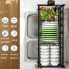 HUHJYUGE Kitchen Drying Rack Over The Sink, Detachable Dish Drying Rack Stainless Steel Space-Saving, Drain Rack for Kitchen Counter Large-Capacity, for Various Tableware view 2