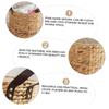 Zerodeko Wicker Laundry Basket, Hand-woven, Natural Cotton Linen, Portable, Space-saving, Home Storage Accessory, Home Decoration view 3
