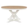 P PURLOVE Retro Style 5-Piece Round Dining Table Set for 4,Extendable Round Dining Table with 4 Upholstered Chairs for 4,Dining Room Table Set for Dining Room,Living Room view 4