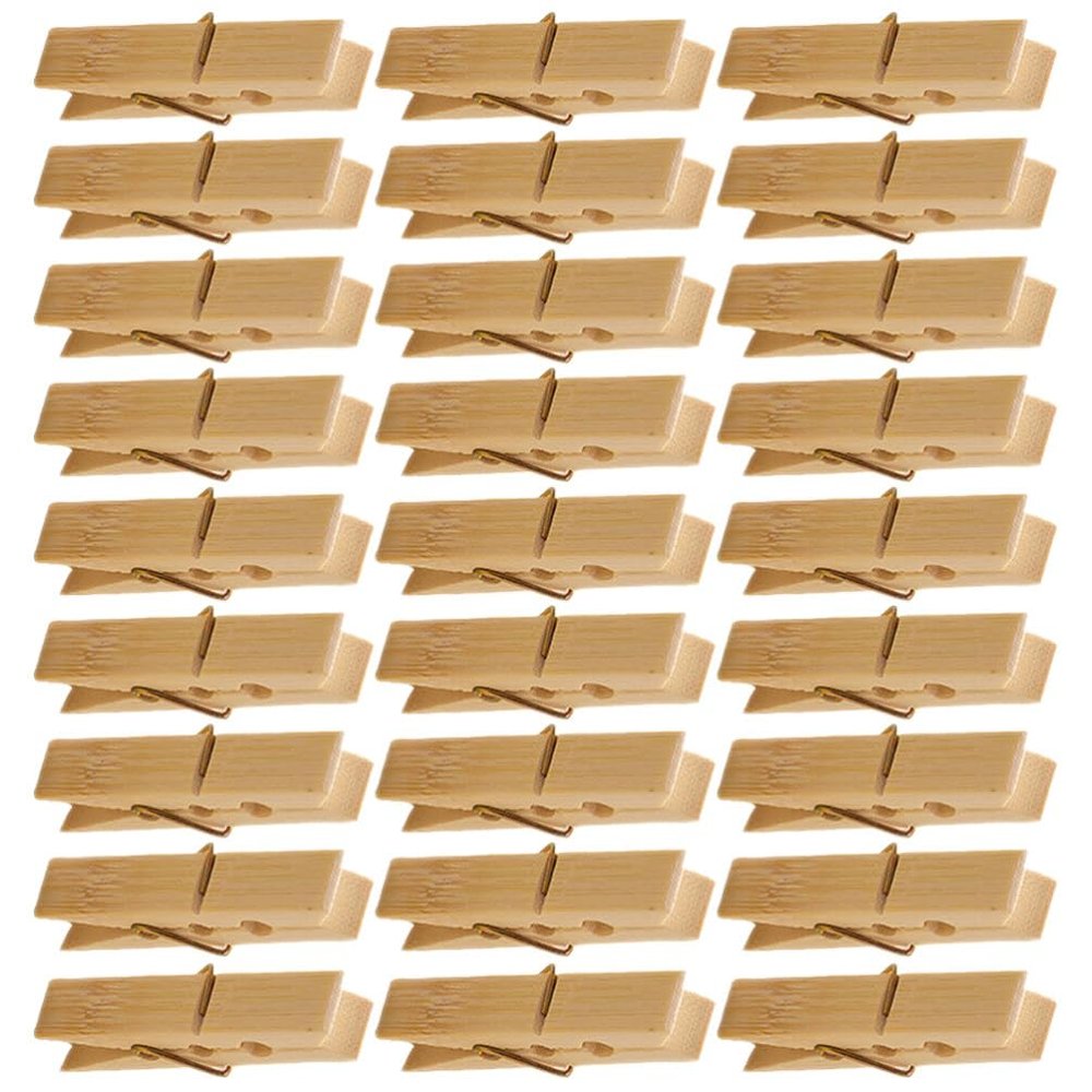 Homoyoyo Firm Wooden Photo Clips 100pcs Clothespins for Laundry Clothes Pegs Quilt Clamps Sturdy Clothes Clamps