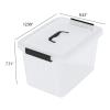 Sadstory 12 Quart Clear Latching Bin with Handle, Plastic Clear Tote Storage with Lid, 6 Packs view 2