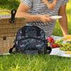 bisibuy Galaxy Geometric Lunch Bag with Pockets Leakproof Insulation Cool Chic Cute Lunch Box Waterproof Cooler Bag with Shoulder Strap view 2