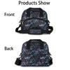 bisibuy Galaxy Geometric Lunch Bag with Pockets Leakproof Insulation Cool Chic Cute Lunch Box Waterproof Cooler Bag with Shoulder Strap view 3