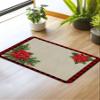 Christmas Holly Bath Mat for Tub,Non Slip Bathroom Floor Runner Rug Quick Dry & Absorbent Diatomaceous Earth Kitchen Shower Sink Washable Doormat,Xmas Pine Poinsettia Rustic Retro Plaid Red 18"x30" view 2
