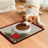 Christmas Holly Bath Mat for Tub,Non Slip Bathroom Floor Runner Rug Quick Dry & Absorbent Diatomaceous Earth Kitchen Shower Sink Washable Doormat,Xmas Pine Poinsettia Rustic Retro Plaid Red 18"x30" view 4