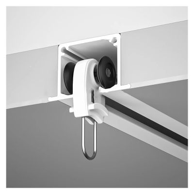 White Hidden Recessed Curtain Track Ceiling Mount, Heavy Duty Recessed Curtain Railing System Room Divider Curtain Rod, 16 14 12 10 18 20 12 26 28 30 Ft Long, Living Room Bedroom Windows ( Size : 40ft