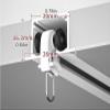 White Hidden Recessed Curtain Track Ceiling Mount, Heavy Duty Recessed Curtain Railing System Room Divider Curtain Rod, 16 14 12 10 18 20 12 26 28 30 Ft Long, Living Room Bedroom Windows ( Size : 40ft view 3