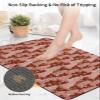 Christmas Bath Mat for Tub,Non Slip Bathroom Floor Runner Rug Quick Dry & Absorbent Diatomaceous Earth Kitchen Room Shower Sink Washable Doormat,Red Xmsa Forest Tree Cartoon Winter Snowflake 24"x36" view 4
