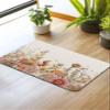 Country Eucalyptus Flowers Bath Mat for Tub,Non Slip Bathroom Floor Runner Rug Quick Dry & Absorbent Diatomaceous Earth Shower Sink Washable Doormat,Fall Farmhouse Leaves Rose Dahlia Floral 16"x24" view 2