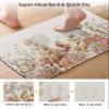 Country Eucalyptus Flowers Bath Mat for Tub,Non Slip Bathroom Floor Runner Rug Quick Dry & Absorbent Diatomaceous Earth Shower Sink Washable Doormat,Fall Farmhouse Leaves Rose Dahlia Floral 16"x24" view 3