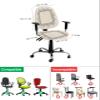 Flower Plants 2 Pieces Computer Office Chair Covers Set, Stretchable Desk Rotating Chair Seat Cushion Slipcover Back Covers, Decorative Protectors Cover Burlap Tulip Lavender Purple Floral view 4