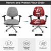 AMZRicher Christmas Santa Office Chair Cover Stretchable Computer Chair Seat Cover Backrest Slipcovers, Xmas Snowflake Red Stretchable Rotating Desk Chair Seat Cushion Split Protectors view 2