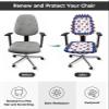 Double Love Stripes Stars Flag 2 Pieces Computer Office Chair Covers Set, Stretchable Desk Rotating Chair Seat Cushion Slipcover Back Covers, Decorative Protectors Cover Summer Fourth-of-July Holiday view 2