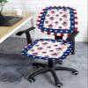 Double Love Stripes Stars Flag 2 Pieces Computer Office Chair Covers Set, Stretchable Desk Rotating Chair Seat Cushion Slipcover Back Covers, Decorative Protectors Cover Summer Fourth-of-July Holiday view 3