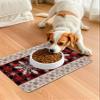 Christmas Snowflake Bath Mat for Tub,Non Slip Bathroom Floor Runner Rug Quick Dry & Absorbent Diatomaceous Earth Kitchen Room Shower Sink Washable Doormat,Buffalo Plaid Checkered Red Black 16"x24" view 4